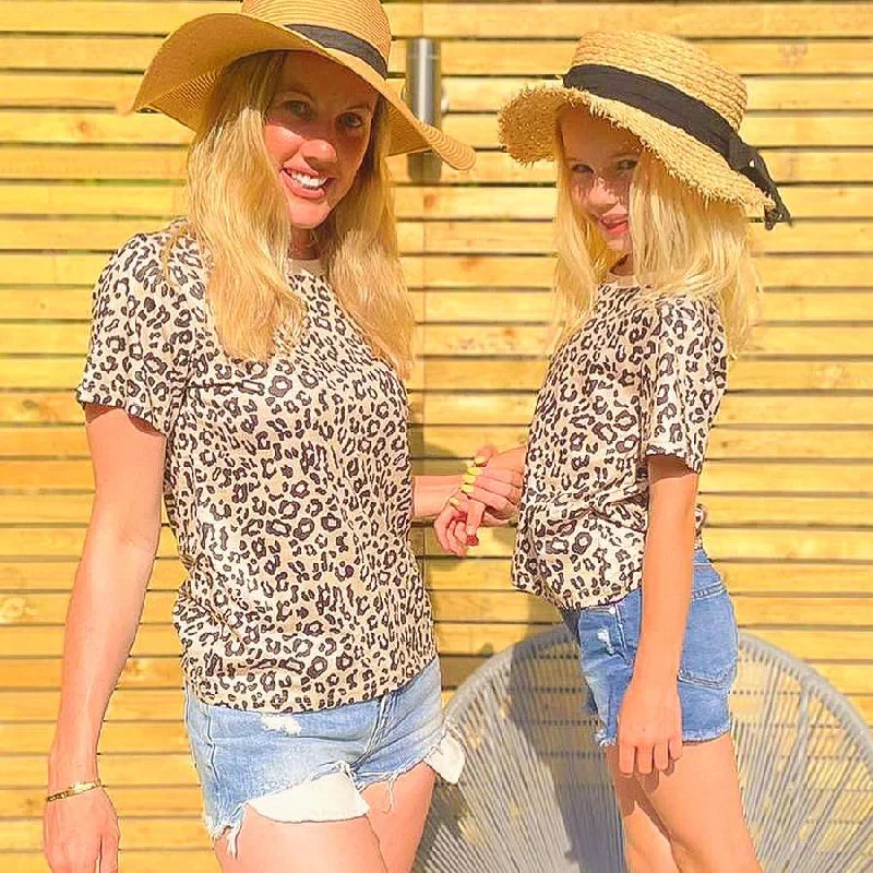 Great Bargains Mum & Kid Matching Leopard Print T-Shirts 23