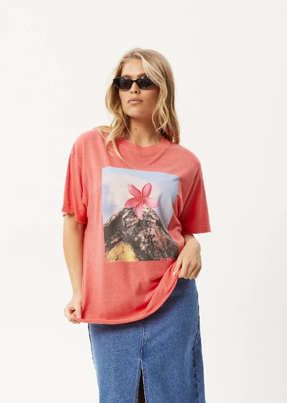 Savings Bonanza AFENDS Womens Under Pressure - Oversized T-Shirt - Washed Hibiscus