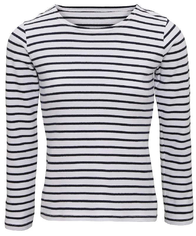 Final Markdown Womens Marinire coastal long sleeve tee | White/Navy