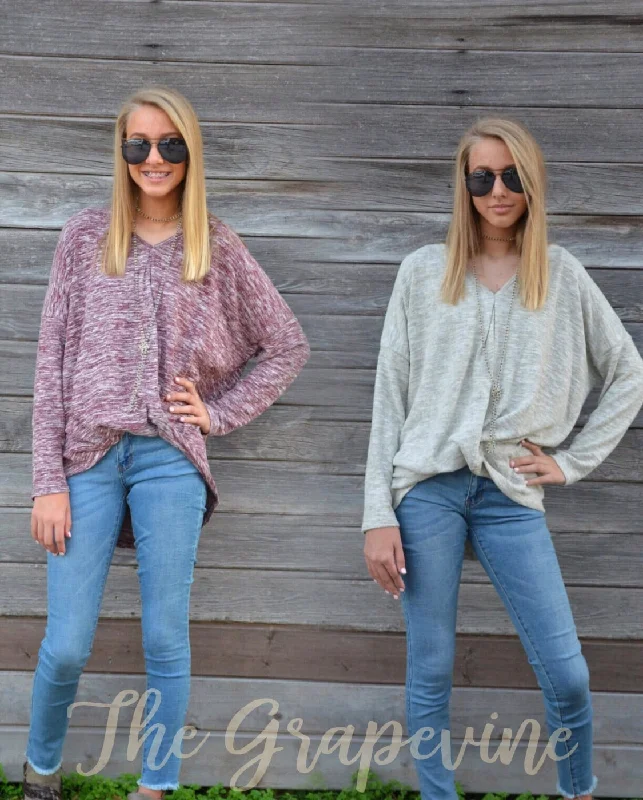 Weekend Bargains Await You High Tie Knit Top