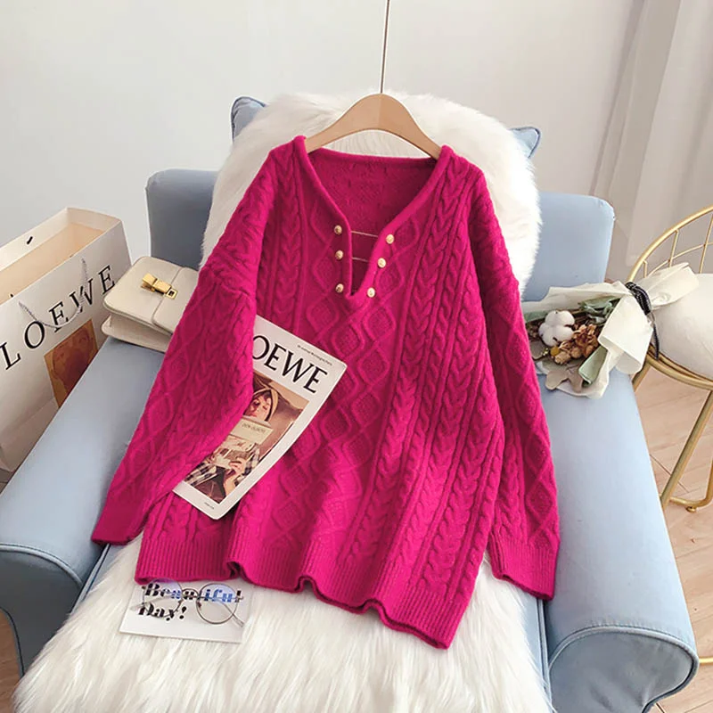 Weekend Bargains Galore Medium length sweater lazy style sweater top  4960