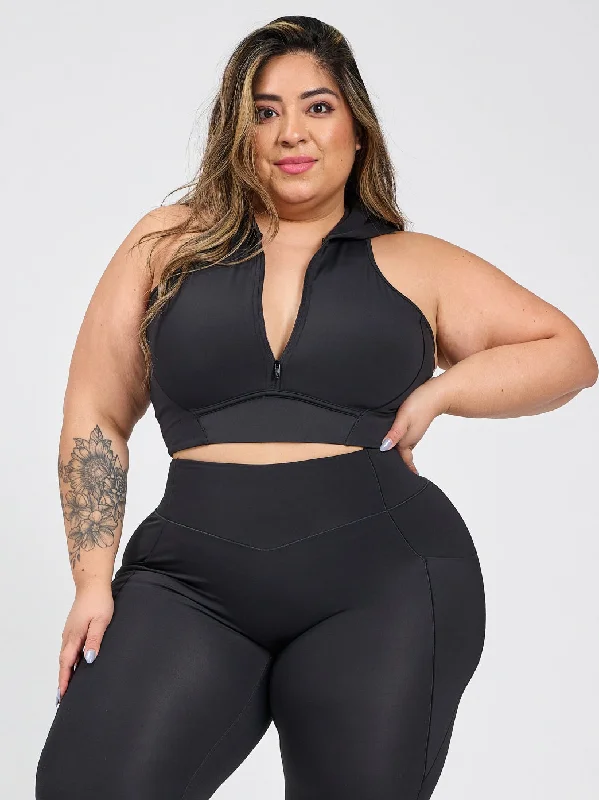 Mega Sale Colorado Crop Hoodie - Onyx Black