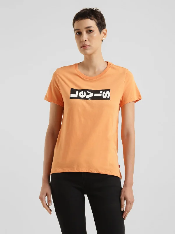 Weekend Bargains to Enjoy Women's Brand Logo Crew Neck T-shirt