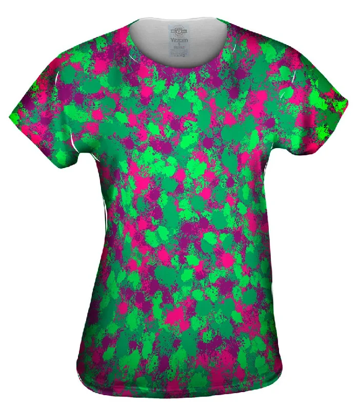 Hurry Up Paint Splatter Madness Green Pink