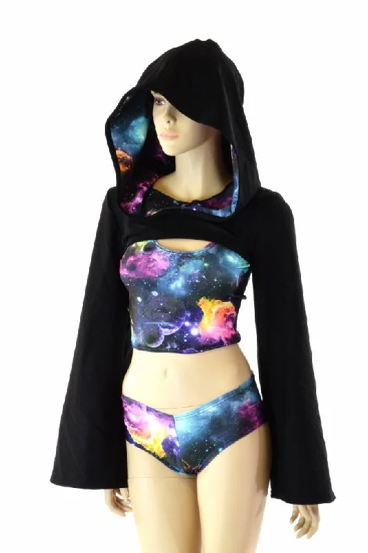 Unmissable Sale Black Soft Knit Galaxy Bolero