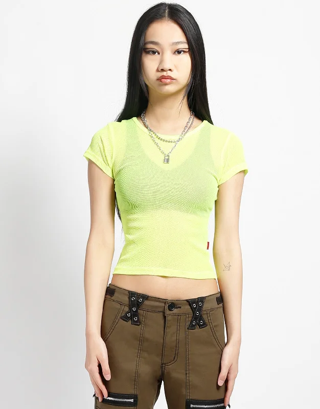 Reduced Rates BABY TEE FISHNET LIME