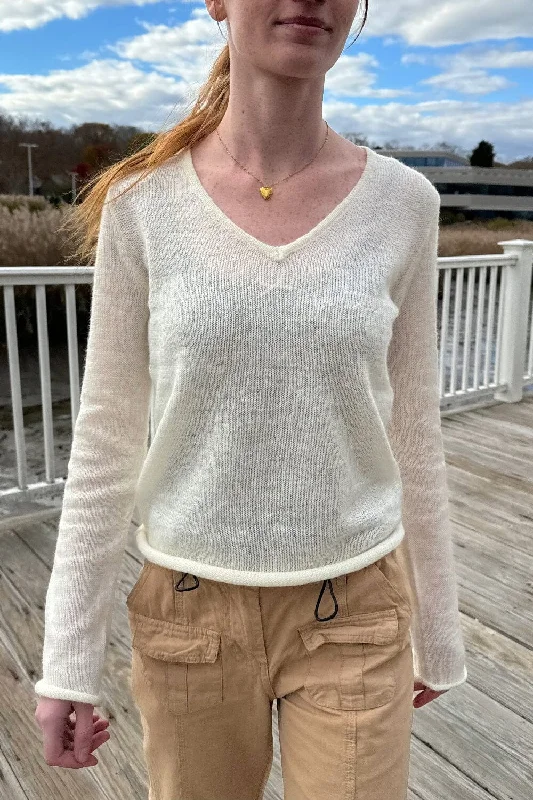 Act Fast Andi Mohair V-Neck Sweater
