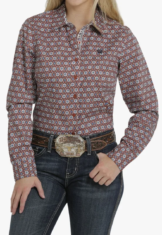 Limited Stock Cinch Womens Geometric Long Sleeve Shirt