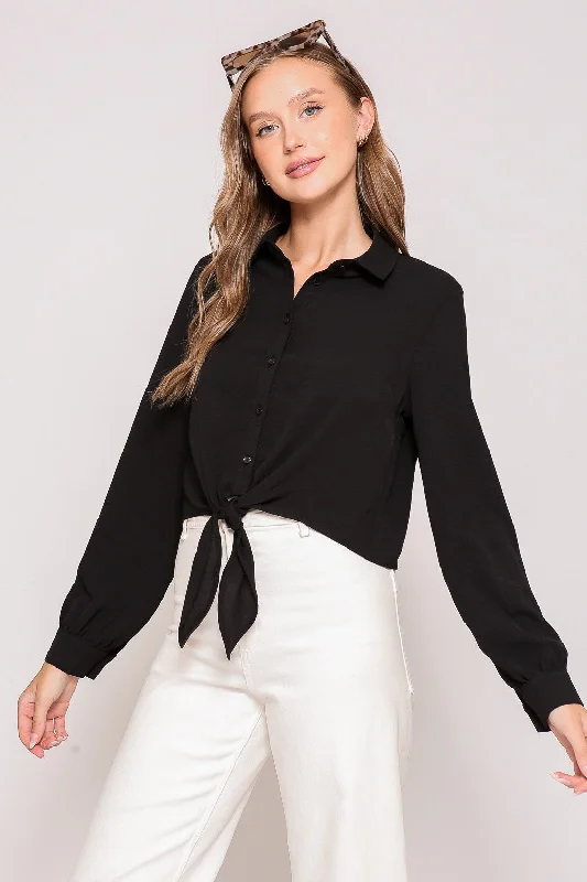 Take Advantage Brooklyn Blouse- Black (FINIAL SALE)