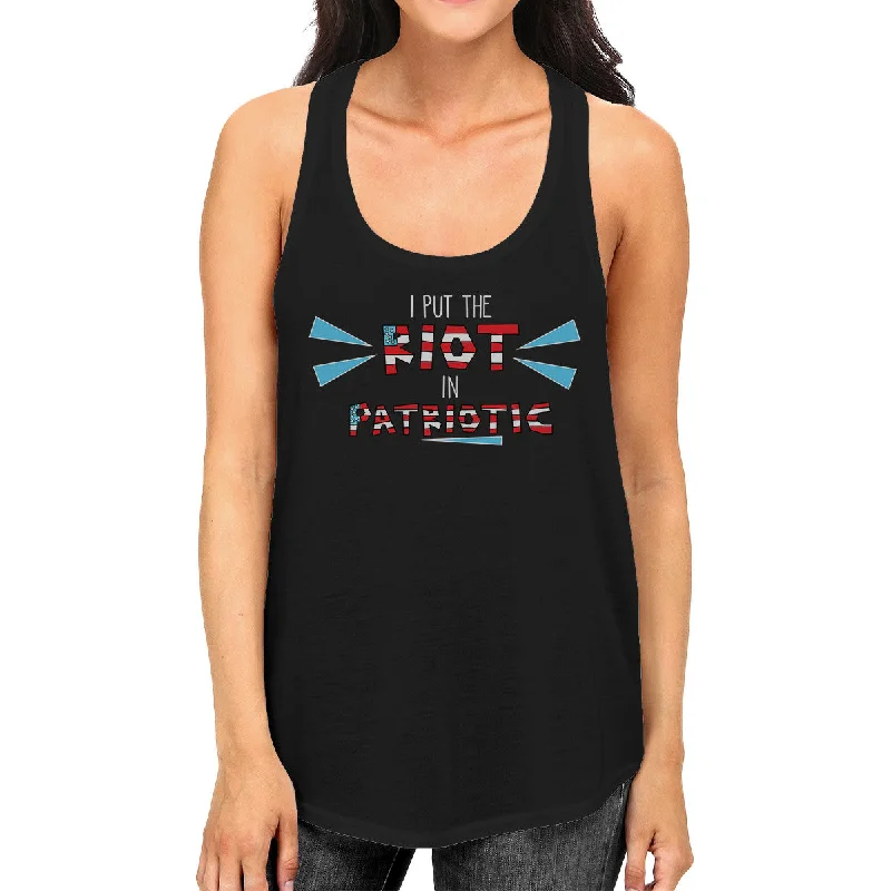 Best Bargains I Put The Riot In Patriotic Womens Black Sleeveless Top Funny Gifts