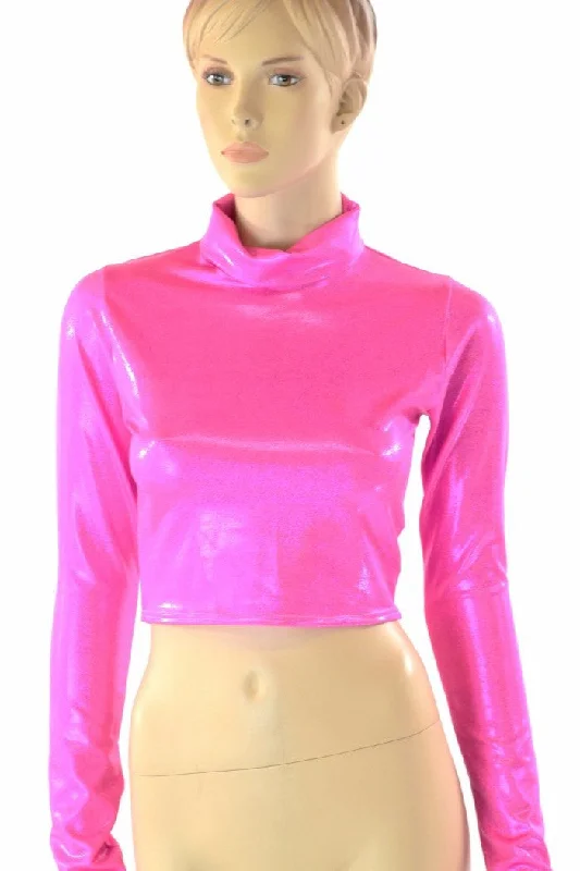 Sale Event Pink Turtle Neck Crop