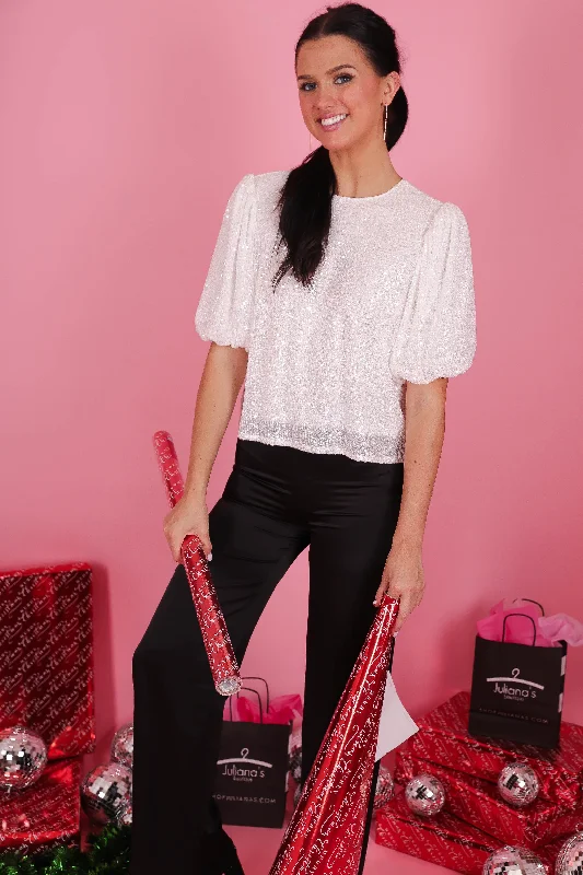 Online Exclusive Never The Right Time Blouse-White