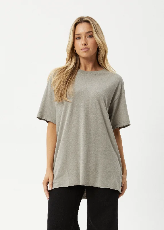 Hurry In AFENDS Womens Slay - Oversized Tee - Olive