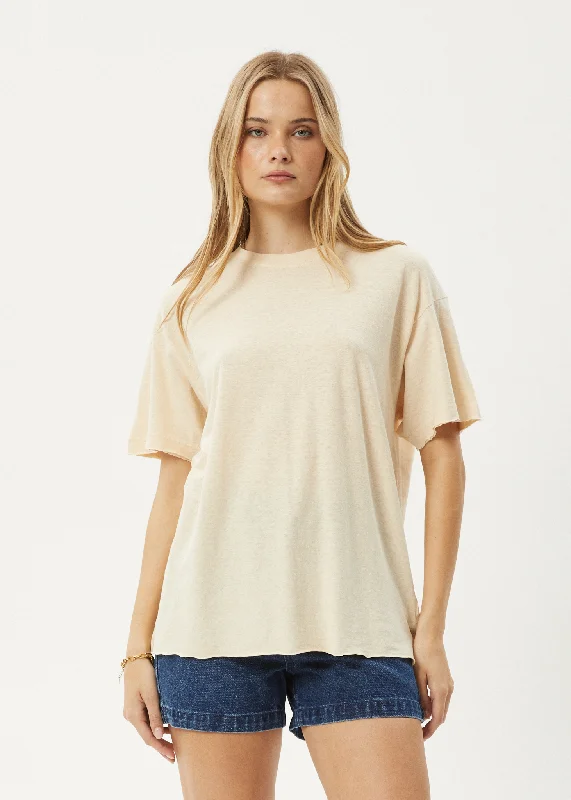 Super Savings AFENDS Womens Slay - Oversized Tee - Sand