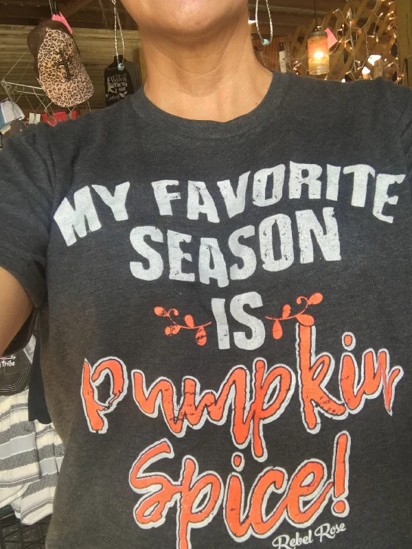 Clearance Sale Pumpkin Spice Short Sleeve Crew
