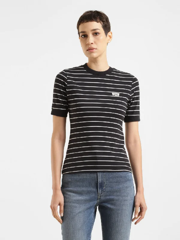 Low Cost Women's Striped Slim Fit T-shirt