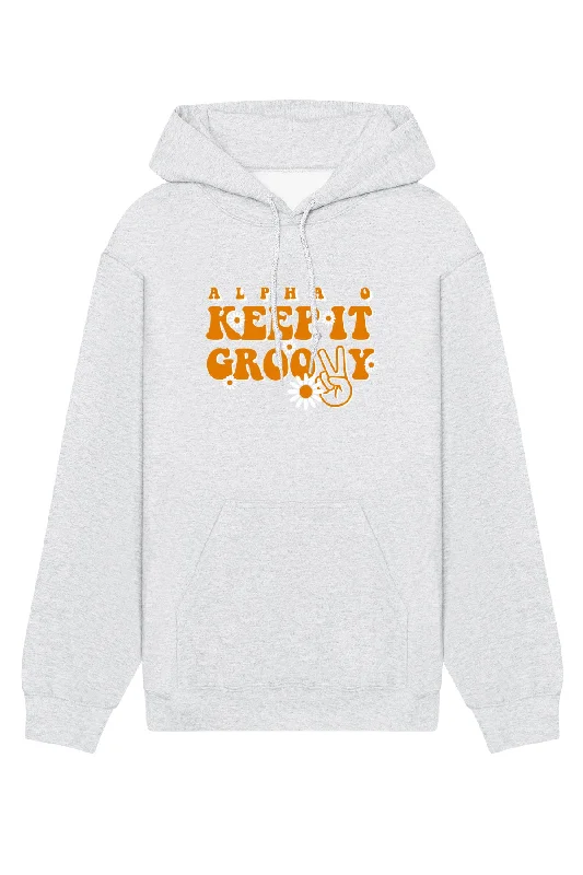 Weekend Discounts to Savor Alpha Omicron Pi Keep It Groovy Hoodie