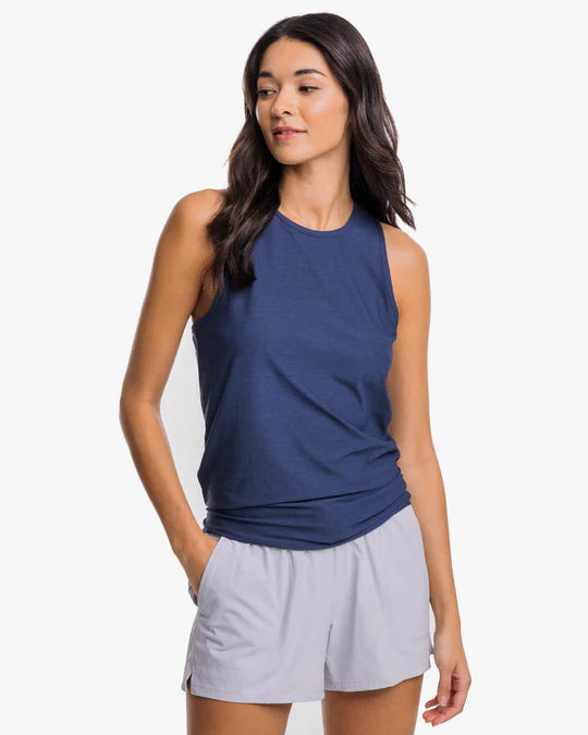 Limited Time Discount Southern Tide Cora brrr-iliant Tie Back Tank - Nautical Navy