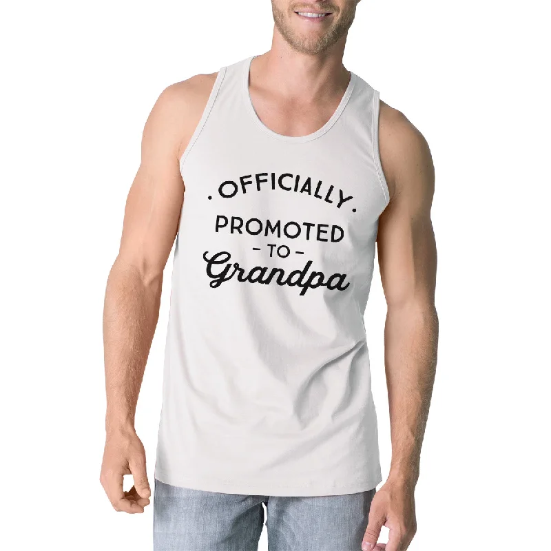 Weekend Flash Sale Officially Promoted To Grandpa Mens White Tank Top