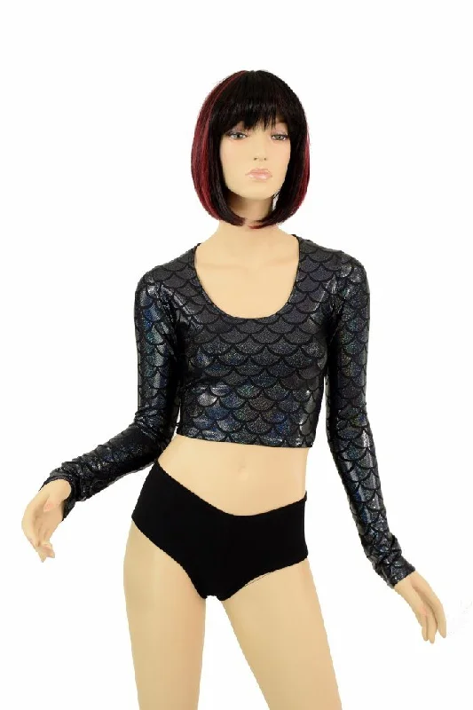 Weekend Bargains to Indulge In Black Dragon Long Sleeve Crop