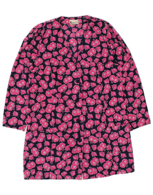 Online Only HERMANN LANGE Womens Longline Blazer Jacket UK 16 Large Navy Blue Floral Online Only HERMANN LANGE Womens Longline Blazer Jacket UK 16 Large Navy Blue Floral