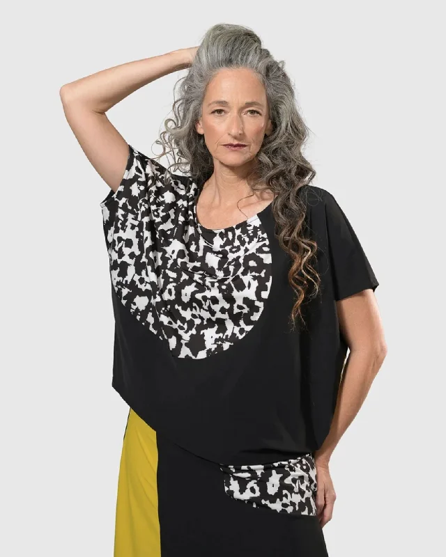 Weekend Bargains to Savor Tekbika Bliss Boxy Top, Yellow/print