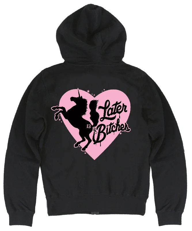 Special Buy The LATER BITCHES Full Zip Lightweight Hoodie **NEW**