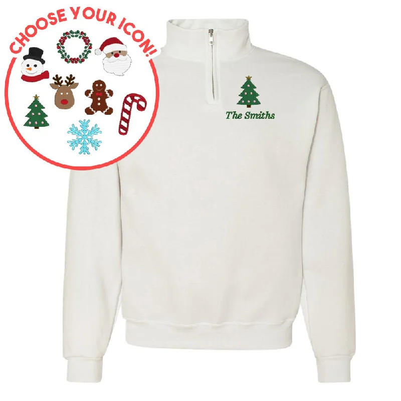 Online Exclusive Make It Yours™ Christmas Icon Quarter Zip Sweatshirt