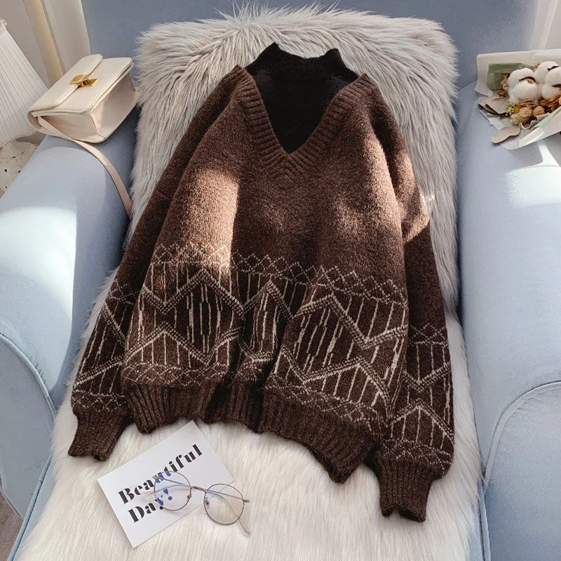Act Fast Fake two high necked sweaters and foreign style tops  4937