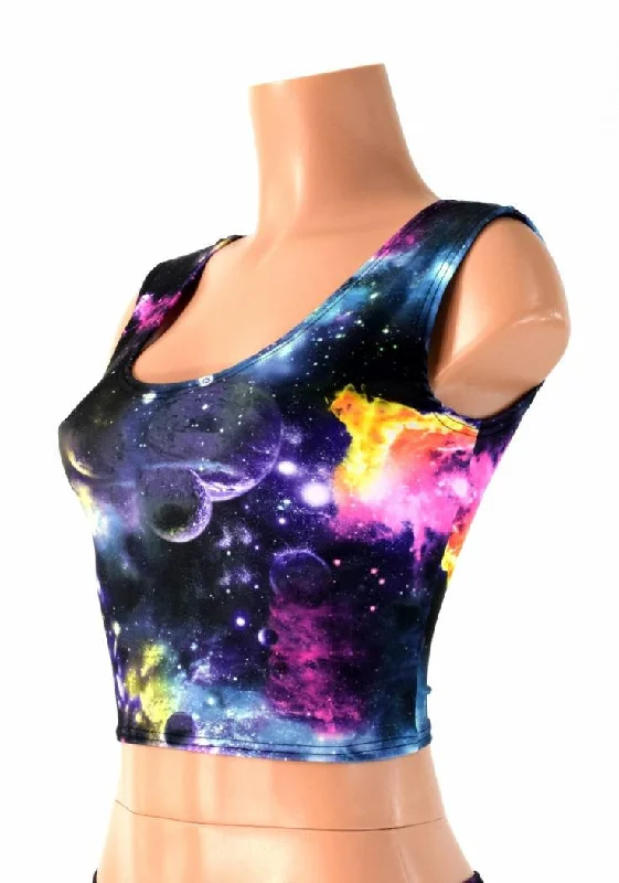 Weekend Bargains Galore Galaxy Tank Crop Top