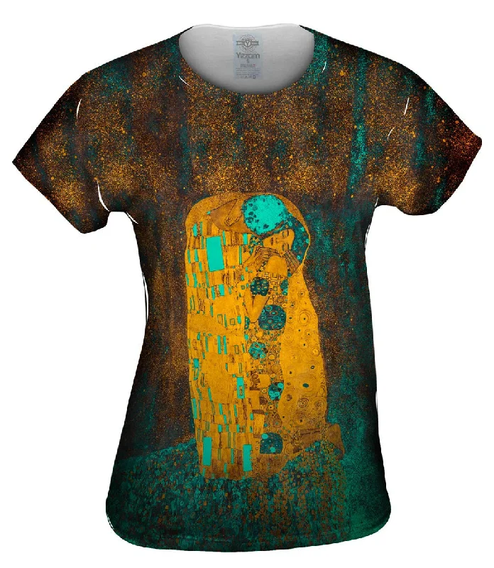 Weekend Deal Pop Art Klimt - "The Kiss Turquoise Brown" (1907)