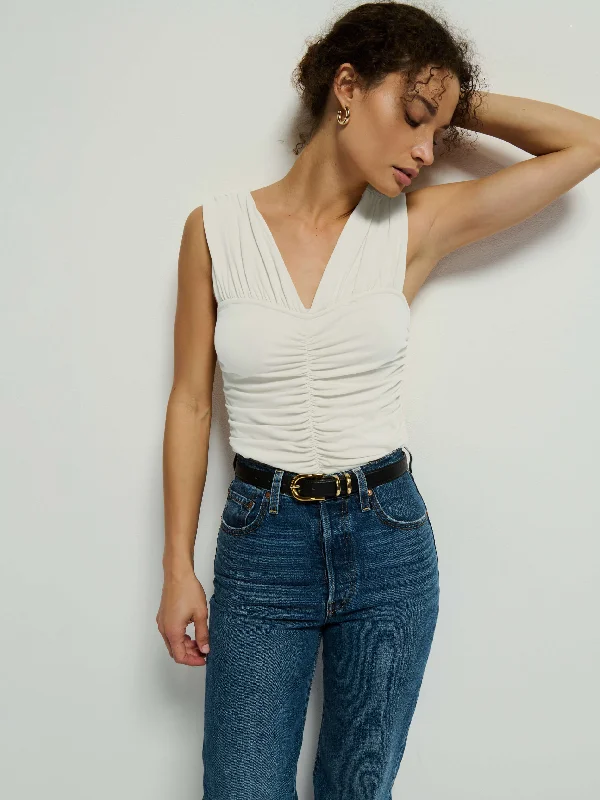 Weekend Discounts to Savor Raquel Tank - Porcelain
