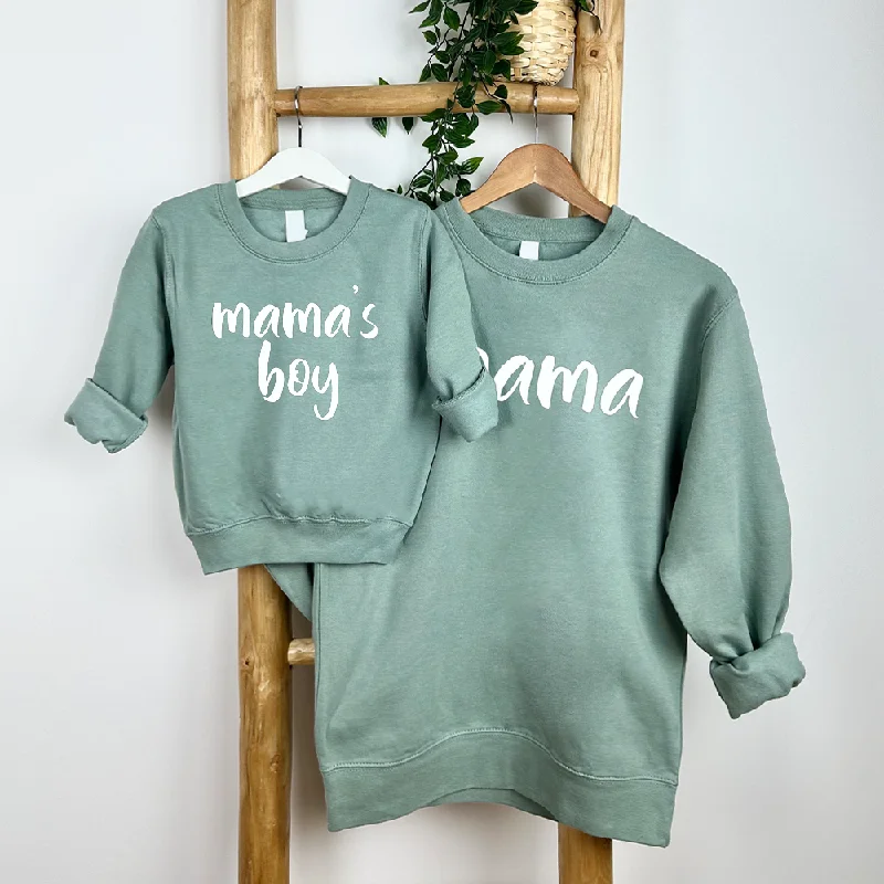 Special Buy Mama & Mama's Boy Script Matching Sweatshirts