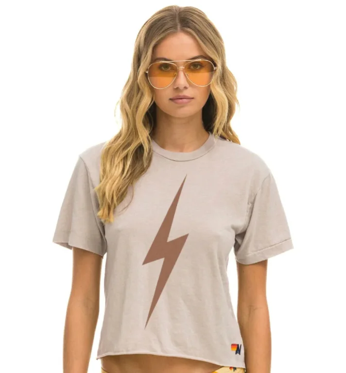 Weekend Bargains Await You Bolt Boyfriend Tee ~ Sand/Mocha