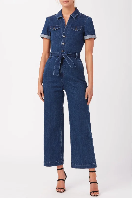 Weekend Price Cuts Galore Anessa Short Sleeve Jumpsuit in Jilena