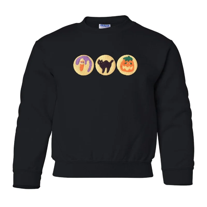 Weekend Bargains to Grab Kids 'Halloween Cookies' Embroidered Crewneck Sweatshirt