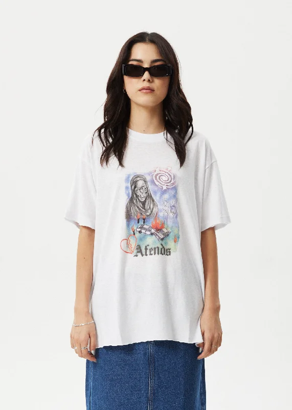 Massive Deal AFENDS Womens Nirvana - Oversized Tee - White