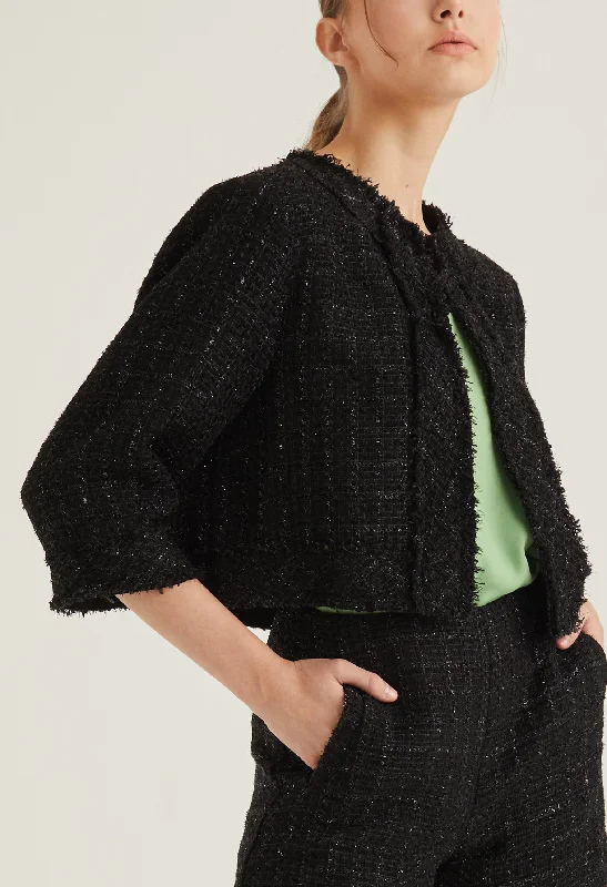 Weekend Discounts to Enjoy Tweed Chic Brunch Crop Jacket