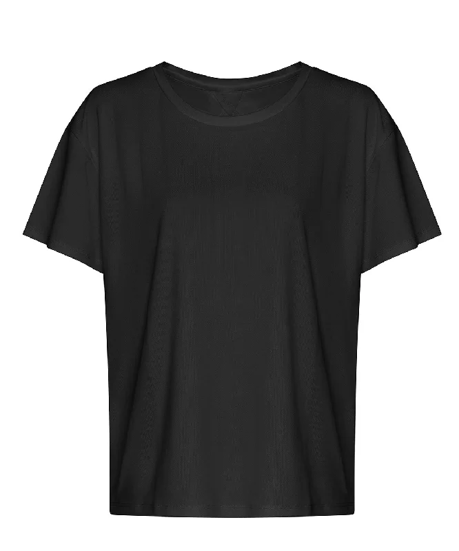 Price Reduction Womens open back T | Jet Black