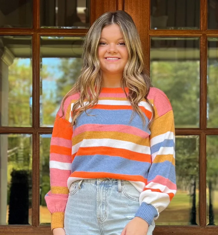 Unbeatable Prices Annie Striped Sweater | Mustard Multi