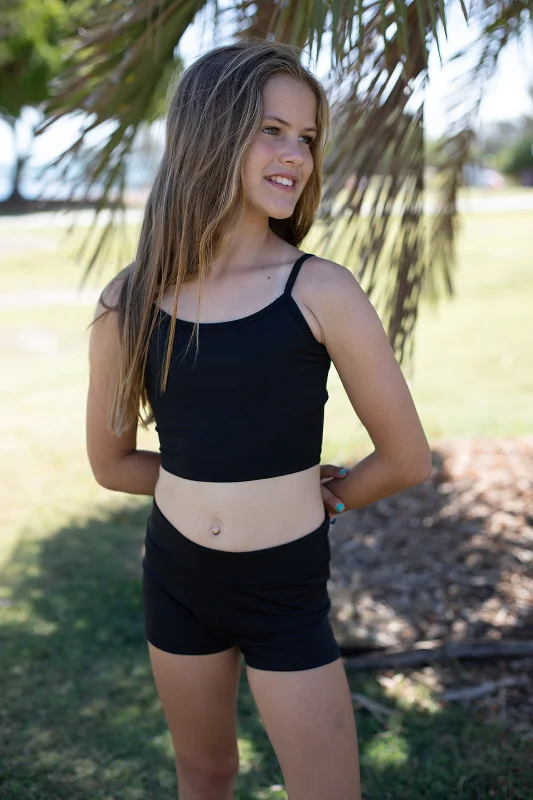 Weekend Savings Galore Midnight Longline Crop Top