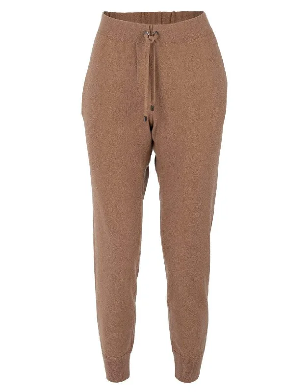 Final Sale Caramel Cashmere Ribbed Joggers