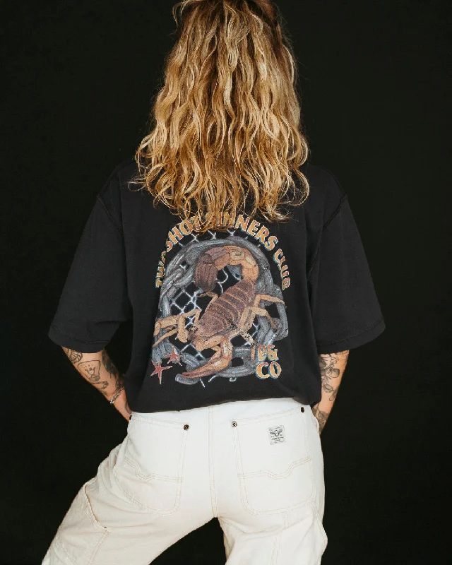 Top Pick Sinners Club Boxy T-Shirt - Heavy Washed Back
