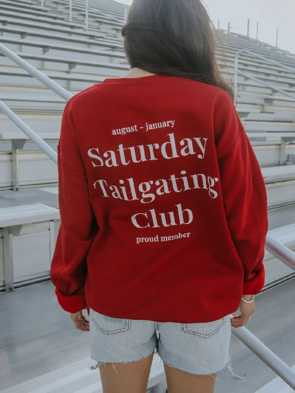 Low Prices Saturday Tailgating Club Sweatshirt - Red