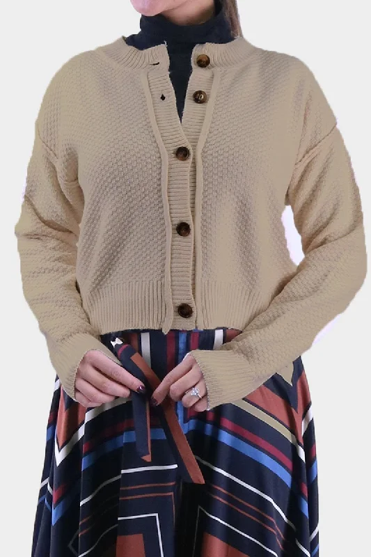 Can't Resist ALIZA CARDIGAN (KHAKI)