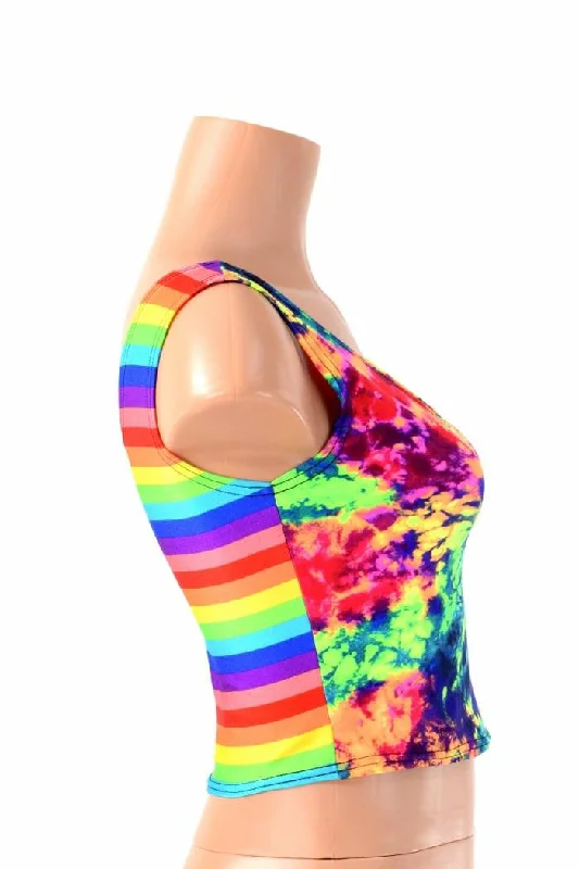 Weekend Flash Sale Two Tone Reversible Tank Crop Top