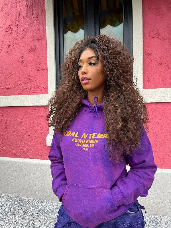 Act Now Purple N Yellow Burbs Hoodie