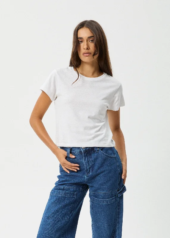 Your Weekend, Your Savings AFENDS Womens Carmen - Baby Tee - White