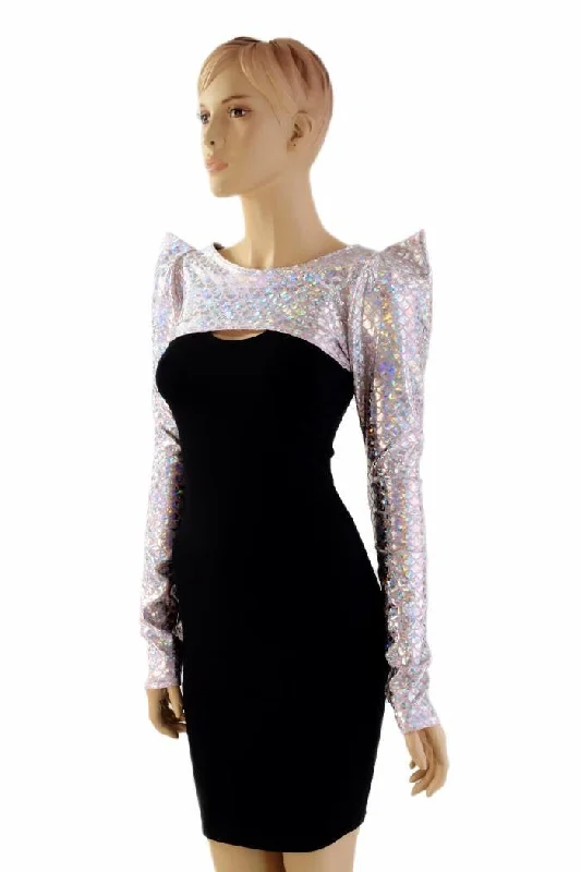 Flash Sale Pink & Silver Dragon Bolero Dance Sleeves
