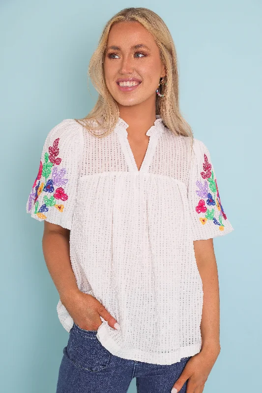 Best Bargains RESTOCK: Blossoming Into More Blouse-White